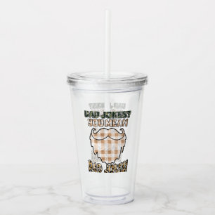 Funny Dad Jokes   Father's Day   Rad Jokes Acrylic Tumbler
