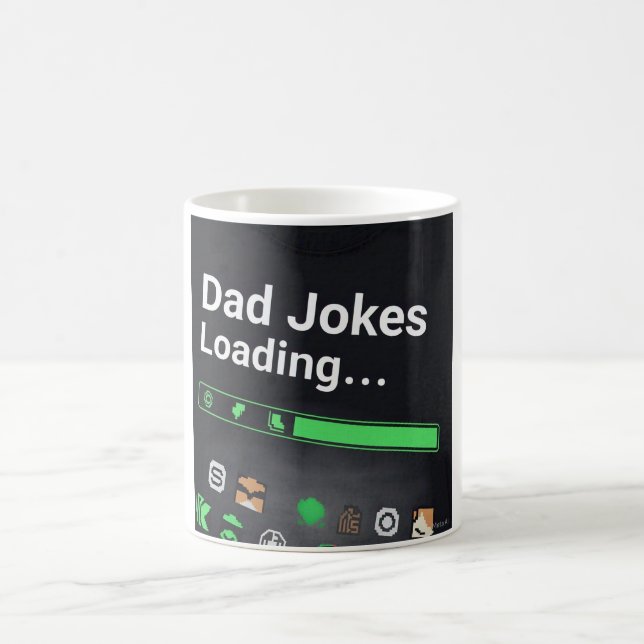 Funny Dad Jokes Loading Progress Bar Coffee Mug (Center)
