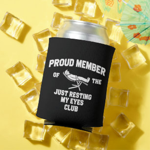 Funny Dad Just Resting My Eyes Fathers Day Funny Can Cooler