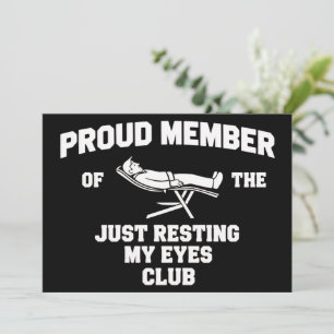 Funny Dad Just Resting My Eyes Fathers Day Funny  Invitation