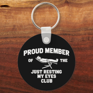 Funny Dad Just Resting My Eyes Fathers Day Funny Key Ring