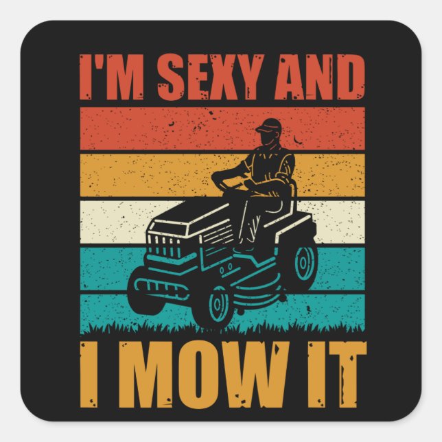 Funny Dad LandScaper Gift For Father's Day Square Sticker (Front)