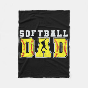 Funny Dad Life Softbyll Bysebyll Grandpa Father's Fleece Blanket