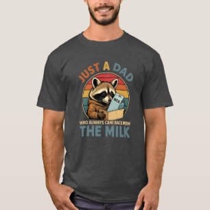 Funny Dad Milk Shirt Racoon Design