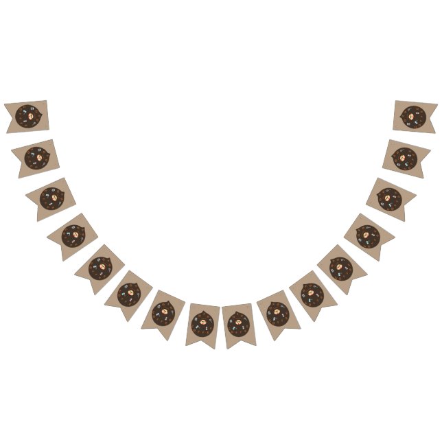 Funny Dad Monster Loves Coffee Bunting Flags (All)