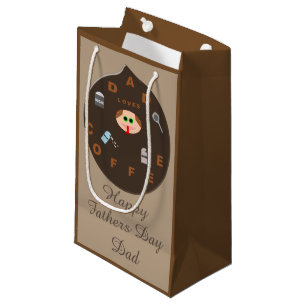 Funny Dad Monster Loves Coffee Custom Gift Bag