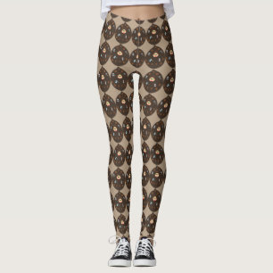 Funny Dad Monster Loves Coffee Leggings