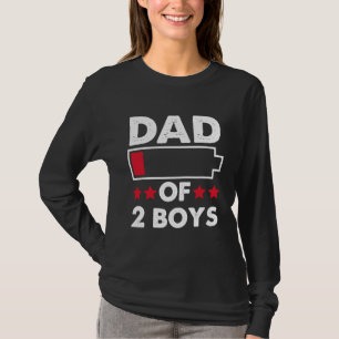 Funny Dad Of 2 Boys Father's Day Gift Idea T-Shirt