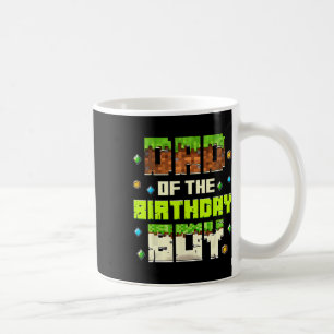 Funny Dad Of The Birthday Boy Video Gamer Pixel Bd Coffee Mug