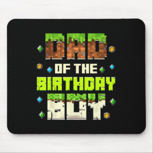 Funny Dad Of The Birthday Boy Video Gamer Pixel Bd Mouse Mat