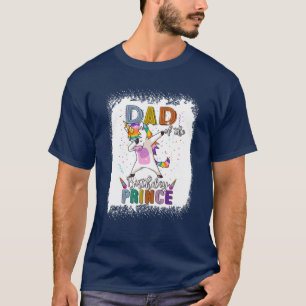 Funny Dad Of The Birthday Prince Funny Unicorn Dab T-Shirt