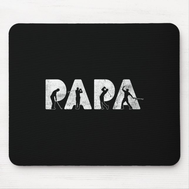 Funny Dad Papa Golf Daddy Funny Fathers Day Gift  Mouse Mat (Front)