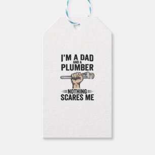 Funny Dad Plumber Vintage Engraving Shirt Design_1 Gift Tags