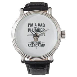 Funny Dad Plumber Vintage Engraving Shirt Design_1 Watch