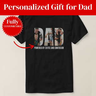 Funny Dad Powered by Coffee T-Shirt
