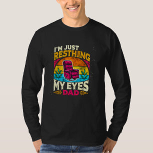 Funny Dad Resting his Eyes, Sleeping Father T-Shirt