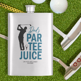 Funny “Dad’s Par-Tee Juice” Golf Drinking Hip Flask