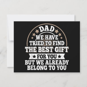 Funny Dad Saying Graphic Vintage Papa Father Holiday Card