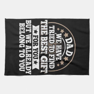 Funny Dad Saying Graphic Vintage Papa Father Tea Towel