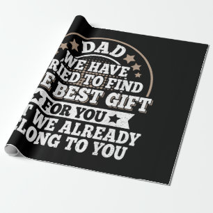 Funny Dad Saying Graphic Vintage Papa Father Wrapping Paper