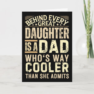 Funny Dad Shirt From Daughter Men Funny Fathers Da Card