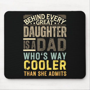 Funny Dad Shirt From Daughter Men Funny Fathers Da Mouse Mat