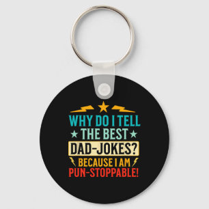 Funny Dad Shirt With Puns (on Back) Fathers Day Da Key Ring