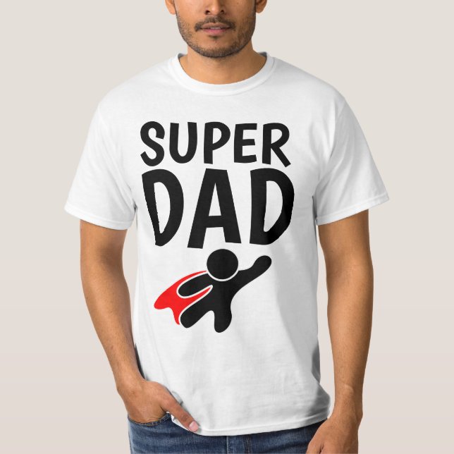 Funny DAD T-shirt SUPER HERO DAD (Front)