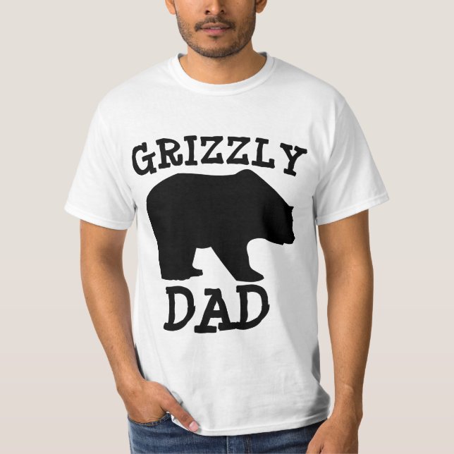 Funny DAD T-Shirts, GRIZZLY BEAR DAD TEES (Front)
