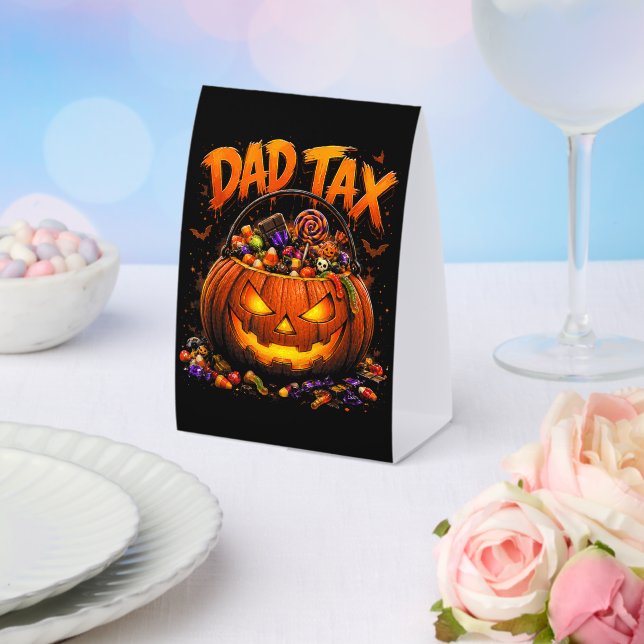 Funny Dad Tax Halloween Pumpkin (Insitu(Wedding))