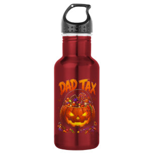 Funny Dad Tax Halloween Pumpkin 532 Ml Water Bottle