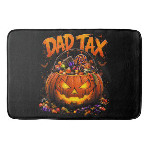 Funny Dad Tax Halloween Pumpkin Bath Mat