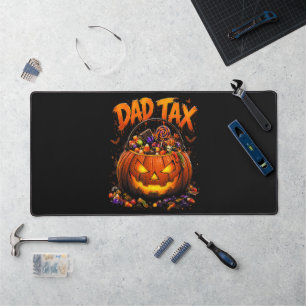 Funny Dad Tax Halloween Pumpkin Desk Mat