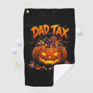Funny Dad Tax Halloween Pumpkin Golf Towel