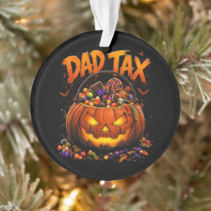 Funny Dad Tax Halloween Pumpkin Ornament