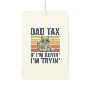 Funny Dad Tax Racoon Vintage Graphic T-Shirt_1 Car Air Freshener