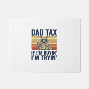 Funny Dad Tax Racoon Vintage Graphic T-Shirt_1 Doormat