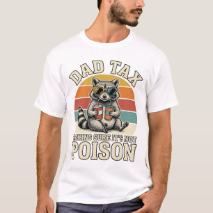 Funny Dad Tax Racoon Vintage T-Shirt Design_1