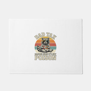 Funny Dad Tax Racoon Vintage T-Shirt Design_1 Doormat