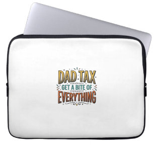 Funny Dad Tax Vintage Engraving Shirt Design_1 Laptop Sleeve