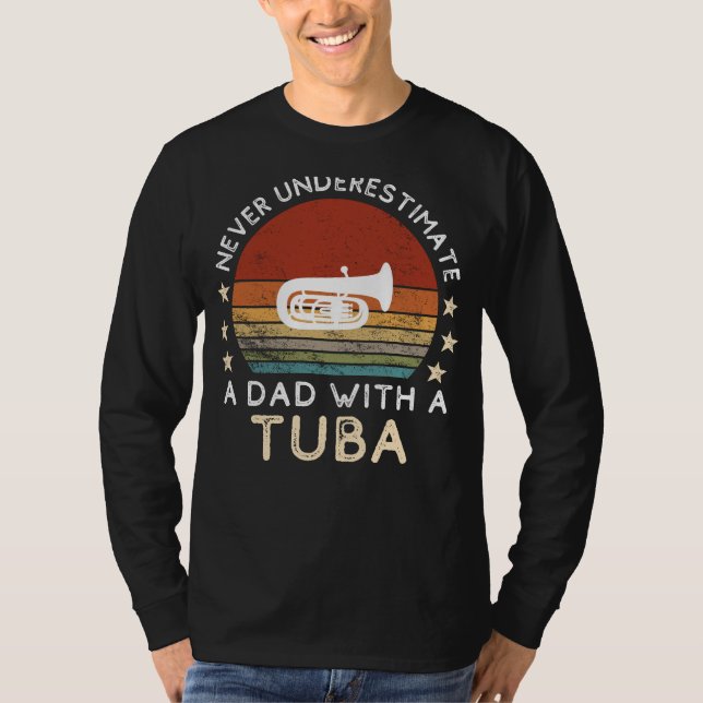 Funny Dad Tuba Tee - Dads Brass Magic & Laughs Gal (Front)
