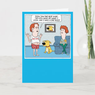 Funny Dad With Dad Bod in Dad Bod Shirt Birthday Card