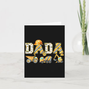Funny Dada Construction Excavator Kids Matching Fa Card