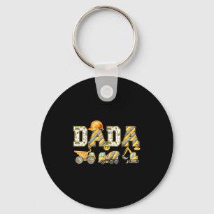 Funny Dada Construction Excavator Kids Matching Fa Key Ring