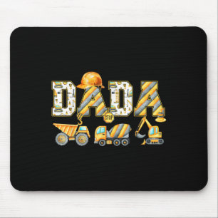 Funny Dada Construction Excavator Kids Matching Fa Mouse Mat