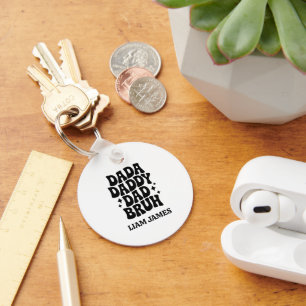 Funny Dada Daddy Dad Bruh Fathers day gift for dad Key Ring