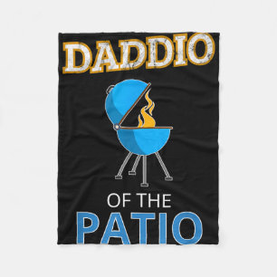 Funny daddio of the patio fathers day bbq grill fleece blanket