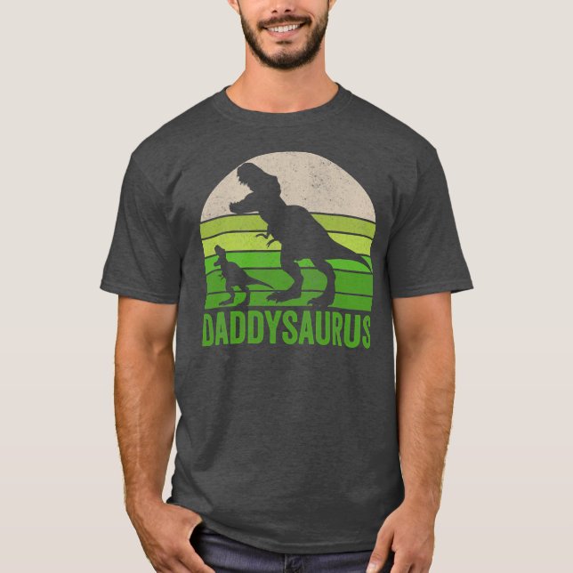 Funny Daddy Dinosaur Daddysaurus Father's Day T-Shirt (Front)