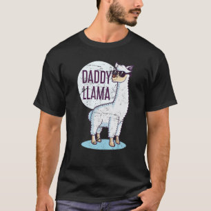 Funny Daddy Llama Funny Dad Gift Father's Day T-Shirt