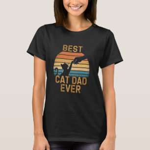 Funny Daddy Retro Vintage Cat Bump Fist Best Cat D T-Shirt